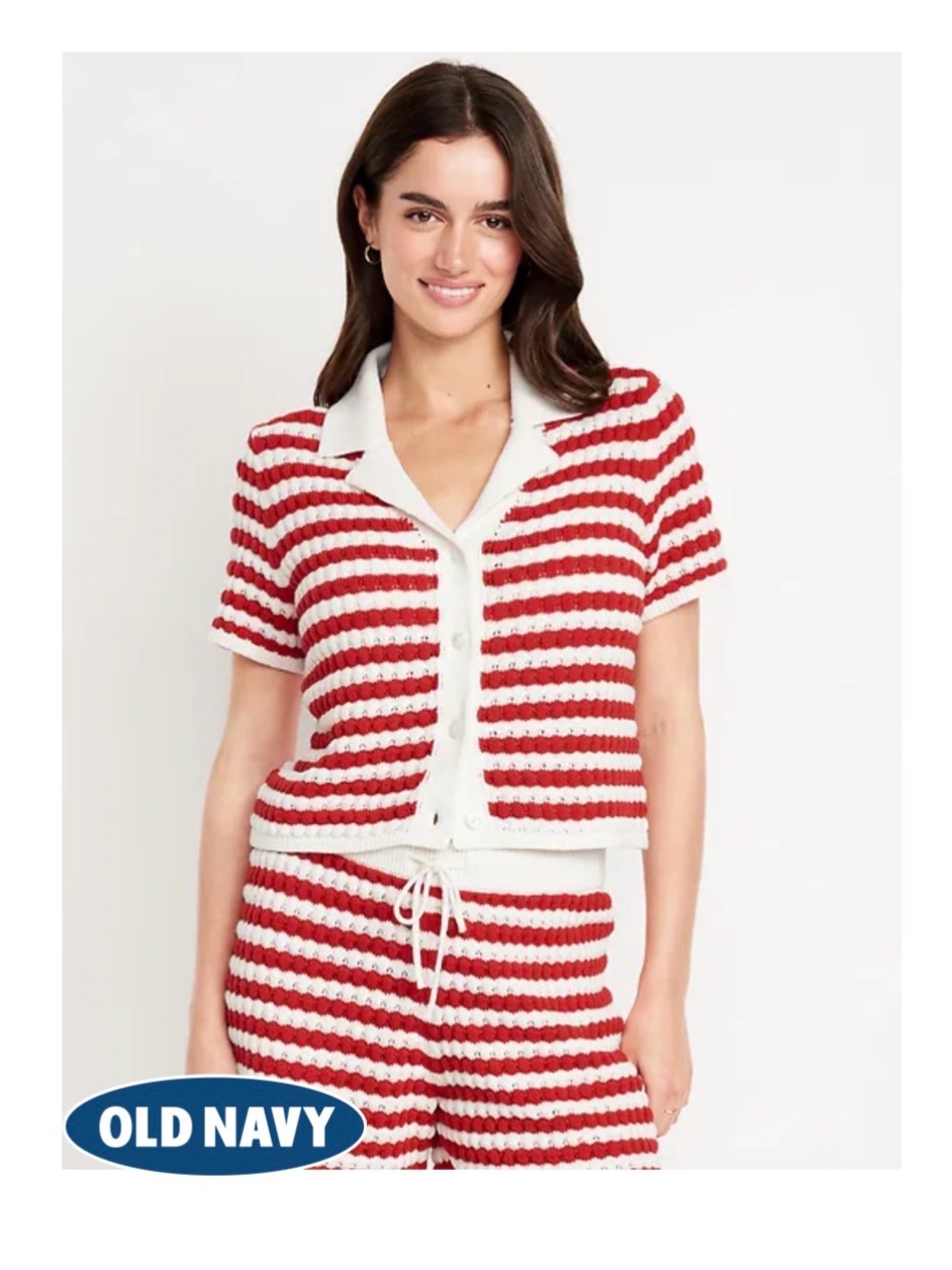 Old Navy Button-Down Crochet Sweater